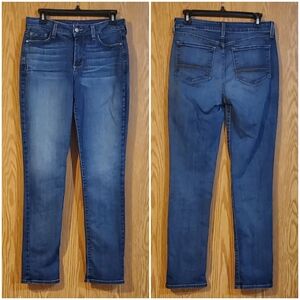 NYDJ Samantha slim jeans medium wash lift/tuck size 8